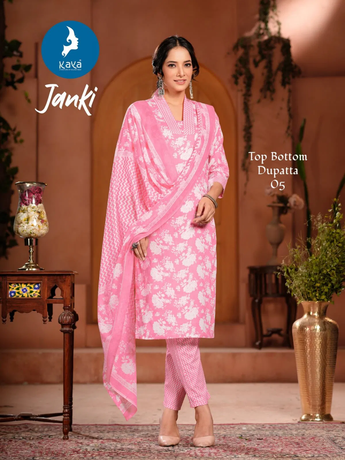 Janki By Kaya Cotton Printed Kurti With Bottom Dupatta Wholesalers In Delhi